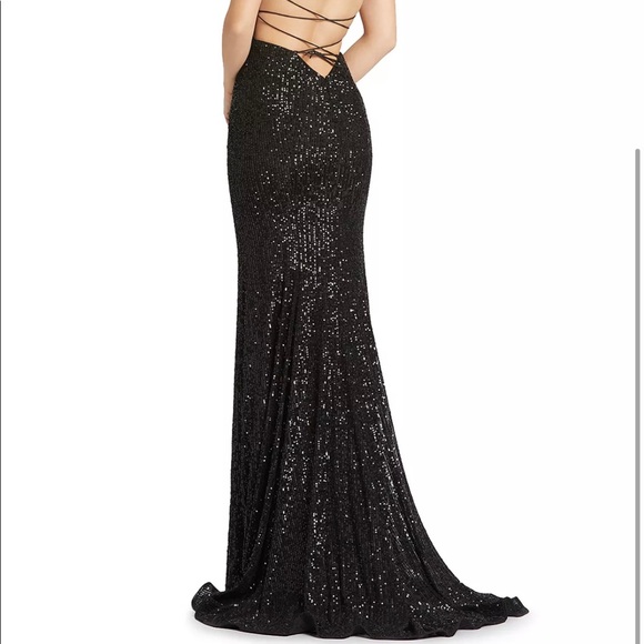Mac Duggal Sequin Strappy Back Gown - Picture 7 of 15